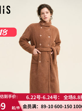 爱美丽田园撸猫绒-美拉德立领开衫长袖睡袍24秋冬新款IM48BVQ1