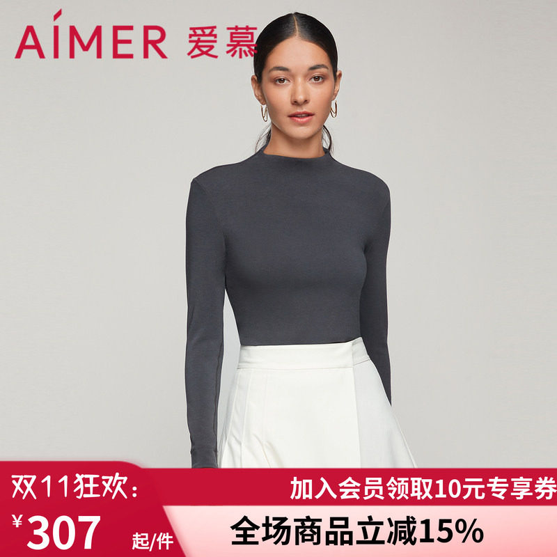 爱慕牛奶丝绒绒小高领上衣 官方正品 女士秋冬保暧打底衫AM726652