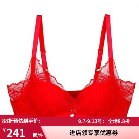 美背性感蕾丝情趣风大胸显小内衣