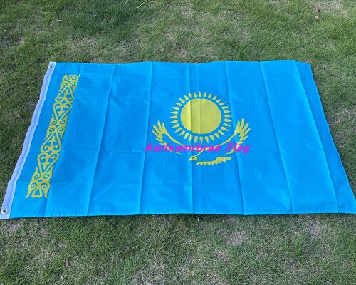 四号春亚纺涤纶布 90x150cm哈萨克斯坦国旗 Kazakhstan Flag
