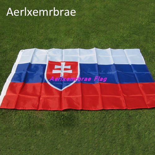 世界国旗涤纶春亚纺4号 90X150CM斯洛伐克国旗 Slovakia flag
