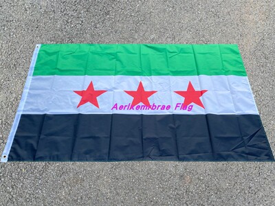 4号世界各国旗帜 涤纶布90x150三星叙利亚国旗 Old Syrian Flag