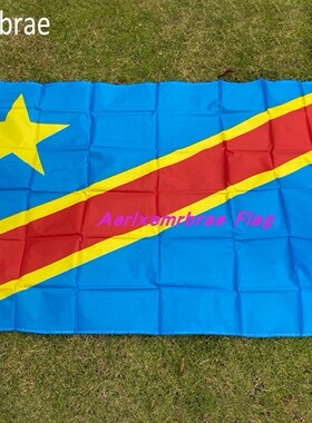 90x150CM刚果民主共和国国旗涤纶布世界杯刚果金旗帜Congo Flag