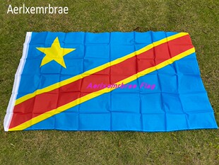 90x150CM刚果民主共和国国旗涤纶布世界杯刚果金旗帜Congo Flag