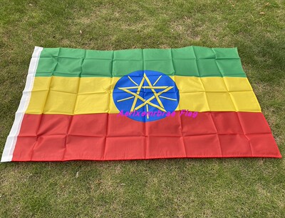 4号涤纶世界各国国旗 春亚纺90x150埃塞俄比亚国旗 Ethiopia Flag