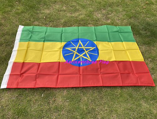 4号涤纶世界各国国旗 春亚纺90x150埃塞俄比亚国旗 Ethiopia Flag