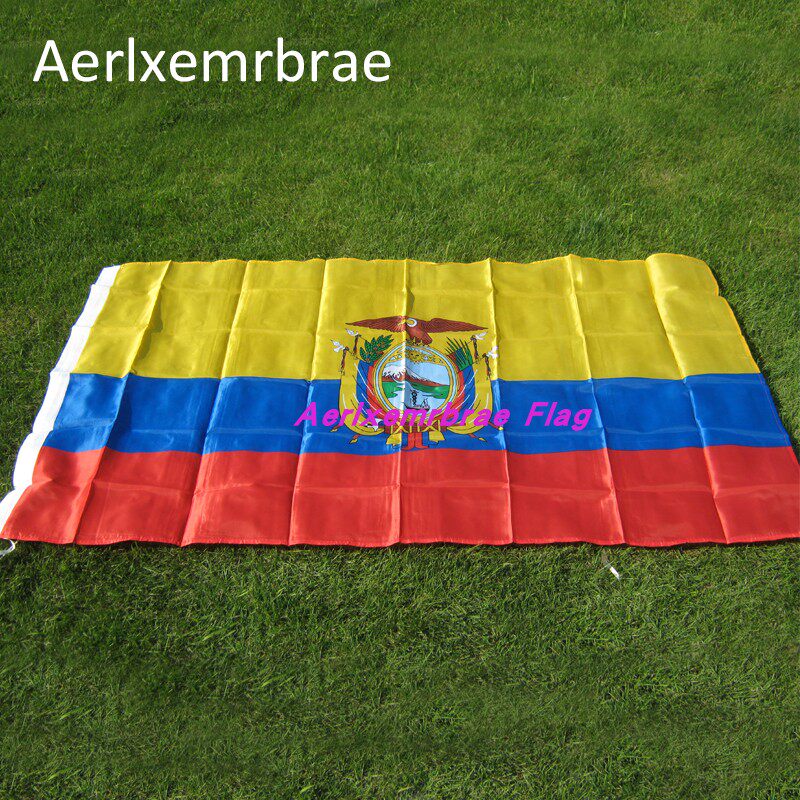 4号涤纶厄瓜多尔国旗90x150厘米春亚纺世界各国国旗