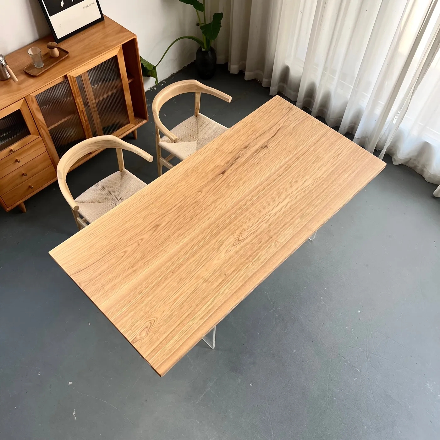 北美白蜡木实木大板整板餐桌长桌去客厅化书桌原木茶桌175*85*4.5