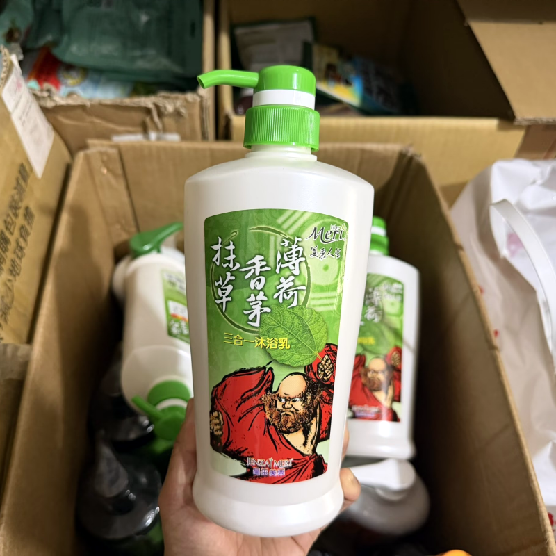 台湾云林县农会 美栗人生抹草香茅薄荷三合一沐浴露750ml一瓶