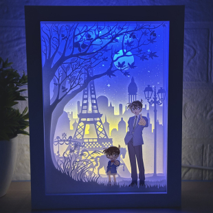 柯南基德周边纸雕灯名侦探柯南灰原哀动漫蓝牙智能台夜灯生日礼物