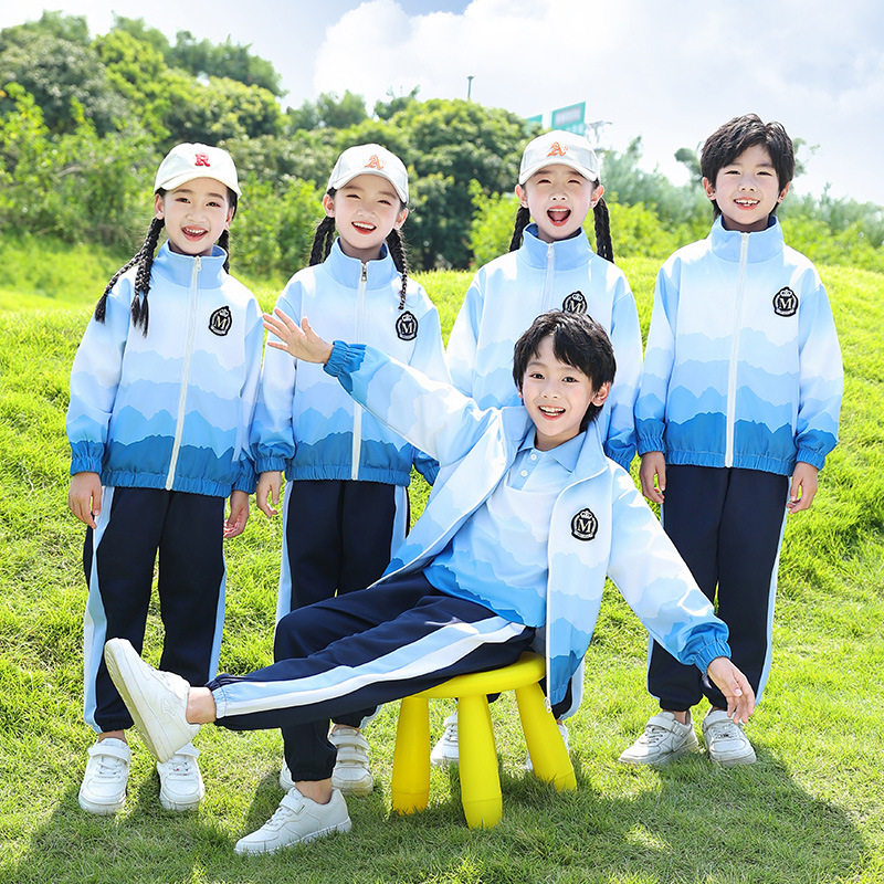 中小学生校服套装幼儿园园服春秋新款运动会团体班服五六年级儿童