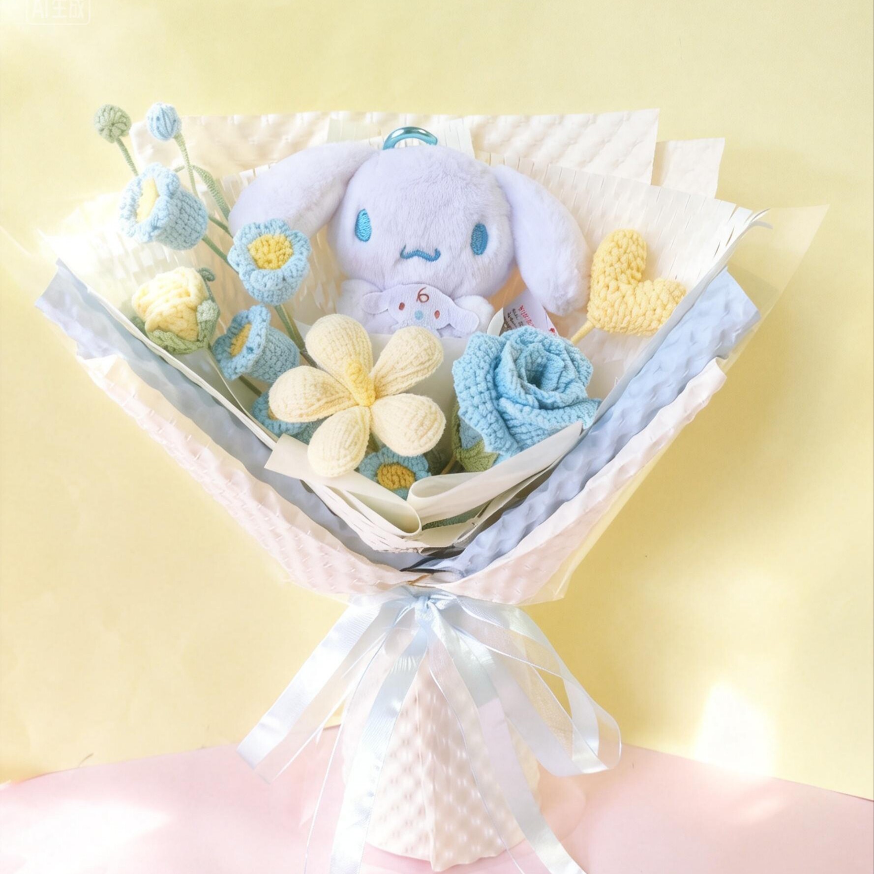 正版小熊维尼熊花束奇奇蒂蒂大耳狗玉桂狗送女生闺蜜节日生日礼物