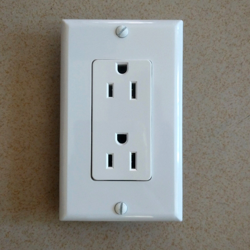 UL美标双联120型明暗装墙壁插座