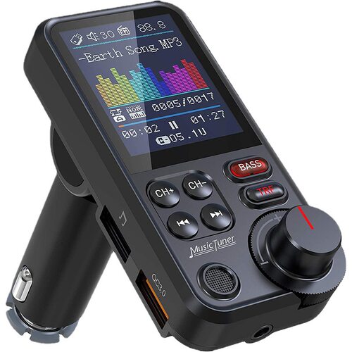 BT93车载mp3蓝牙免提QC3.0快充车充插卡高保真hifi无损音乐播放器