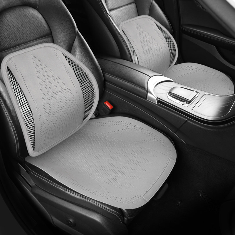 绣牧纳帕皮四季通用透气汽车坐垫