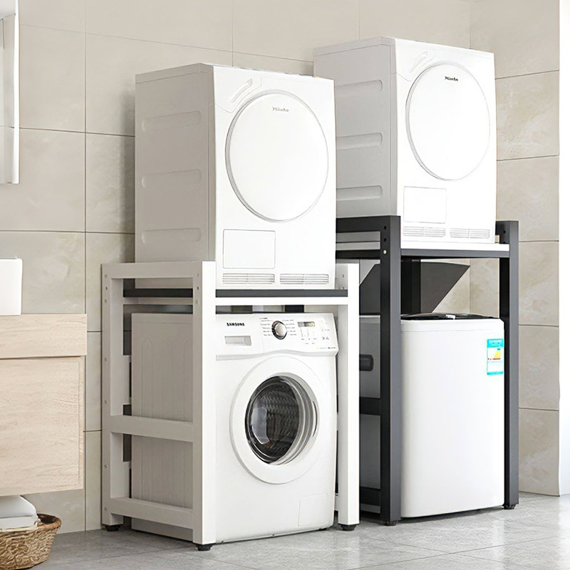 洗衣机烘干机置物架滚筒波轮洗碗机收纳架落地阳台双层上方叠放架