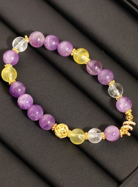 时尚水晶四叶草手链镀金女珍珠