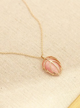 夸张金蟾爱心锆石项链女长款吊坠