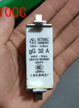 NT00C陶瓷熔断器gG32A 40A 63A 80A 100A 125A 160A 500V 120KA