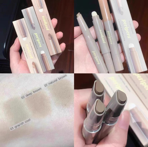 韩国peripera菲丽菲拉修容笔双头两用鼻影灰棕阴影笔晕染03灰色