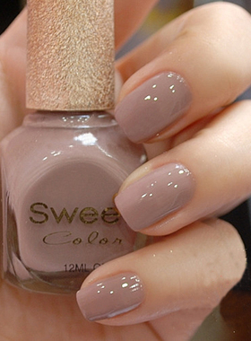SweetColor指甲油不可剥免烤快干持久2024新款春夏色粉裸色烟灰色
