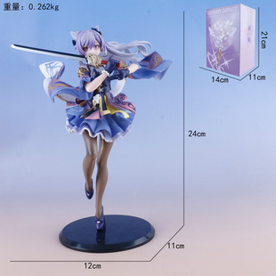 原神挥剑刻晴霆霓快雨手办动漫美少女二次元游戏战斗形态模型摆件