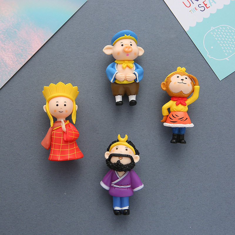 网红西游记孙悟空唐僧沙僧八戒3d立体冰箱贴冰箱磁贴中国风磁贴