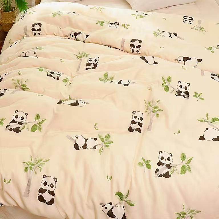熊猫被套纯棉a类婴儿幼儿园可爱卡通儿童被罩单件薄双层纱棉纱布,床上用品,被套,淘宝优惠券,粉丝福利购,淘宝优惠卷