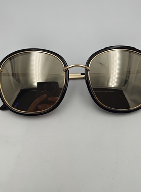 复古黑金圆形偏光高级太阳镜UV防护时尚百搭驾驶户外CE459