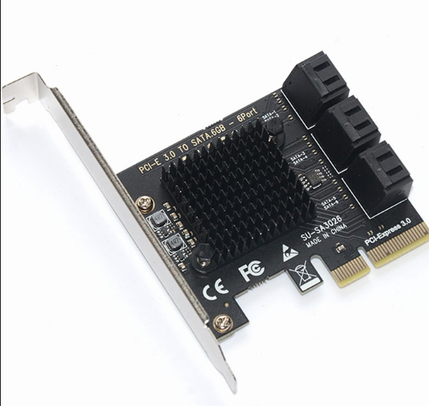 PCI-E转SATA3.0 硬盘扩展卡4口6口10口16口 免驱 NSA群晖阵列卡