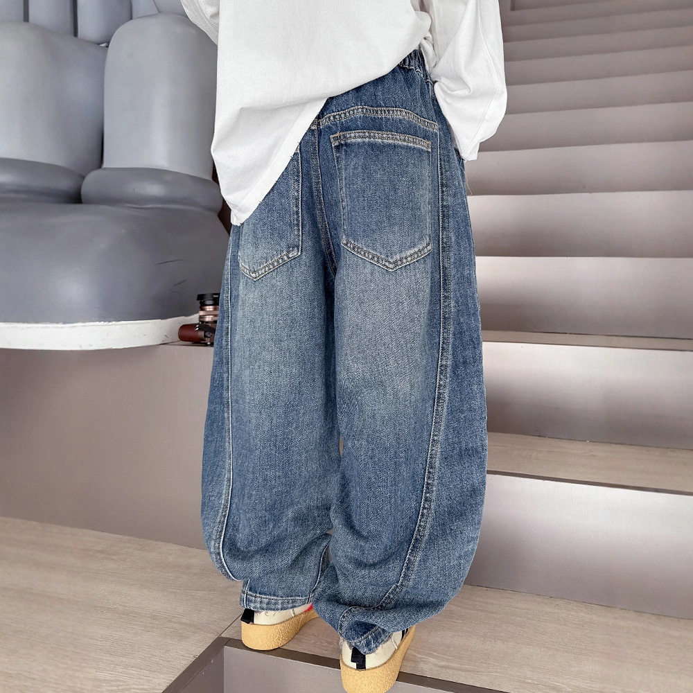 男童牛仔裤春秋款2026新款中大儿童装秋季宽松休闲裤子男孩秋装潮