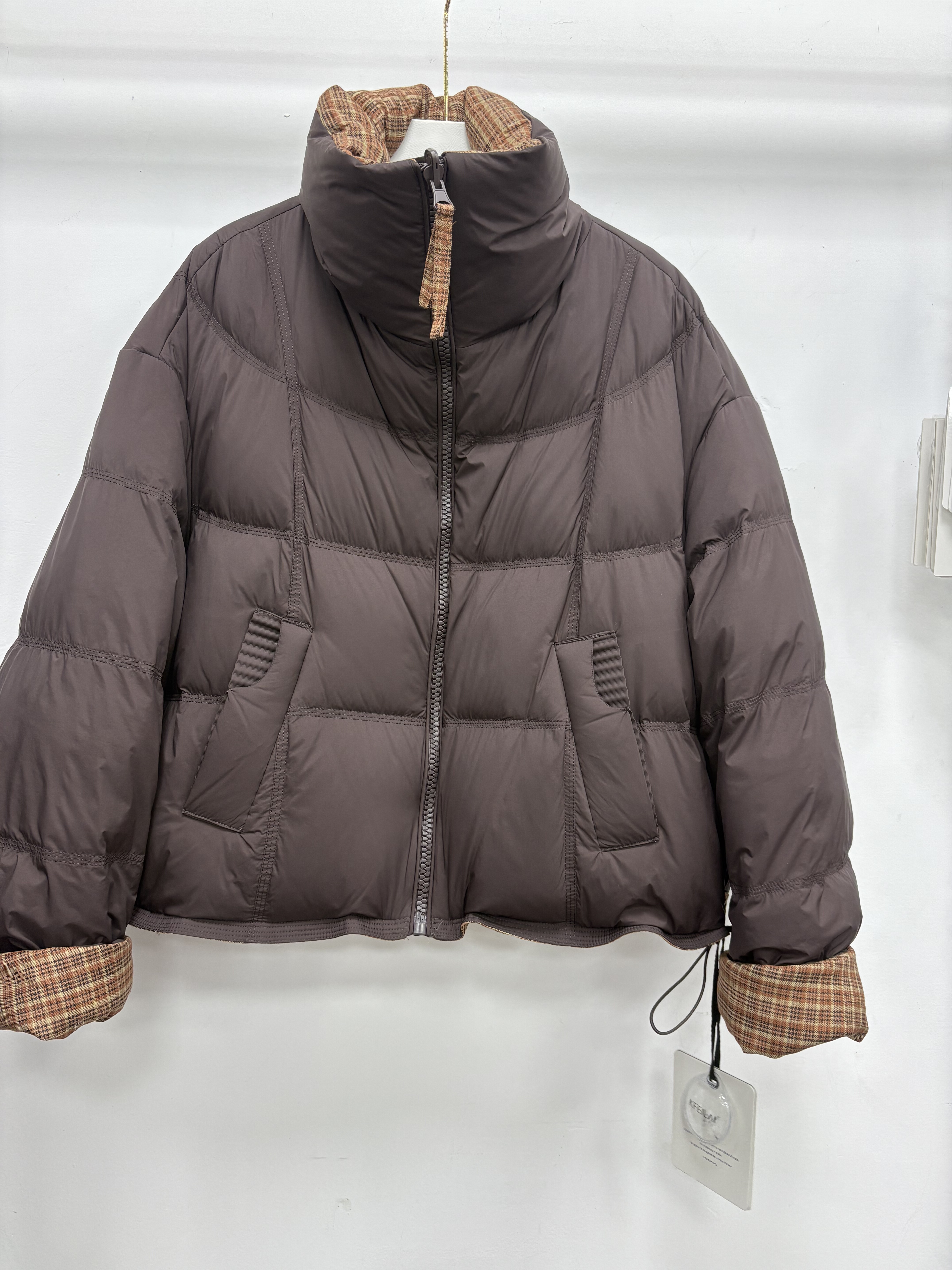 正品两面穿撞色2026新款大码女装90白鸭绒羽绒服外套女,女装/女士精品,羽绒服,淘宝优惠券,粉丝福利购,淘宝优惠卷