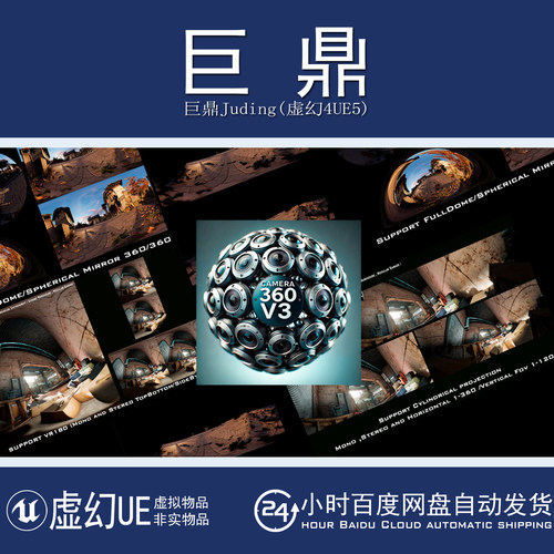 虚幻UE5.3-5.8 Camera 360 V3 度全景实时视频照片渲染相机插件