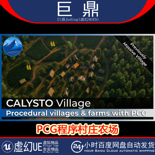 虚幻UE5.4Calysto Village  Procedural villages farms with PCG