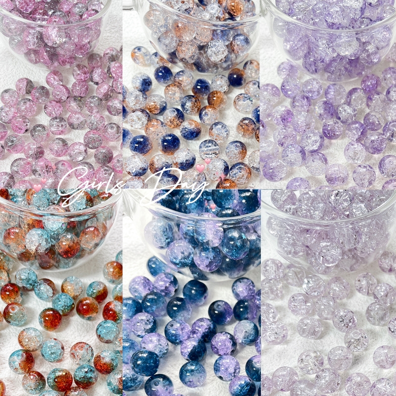 10mm双拼琉璃珠琉璃串珠配件