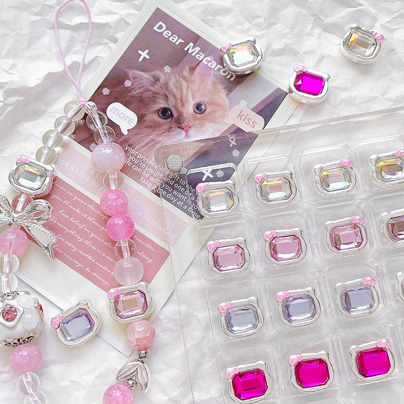 可爱hellokitty猫头珠子合金配件图片