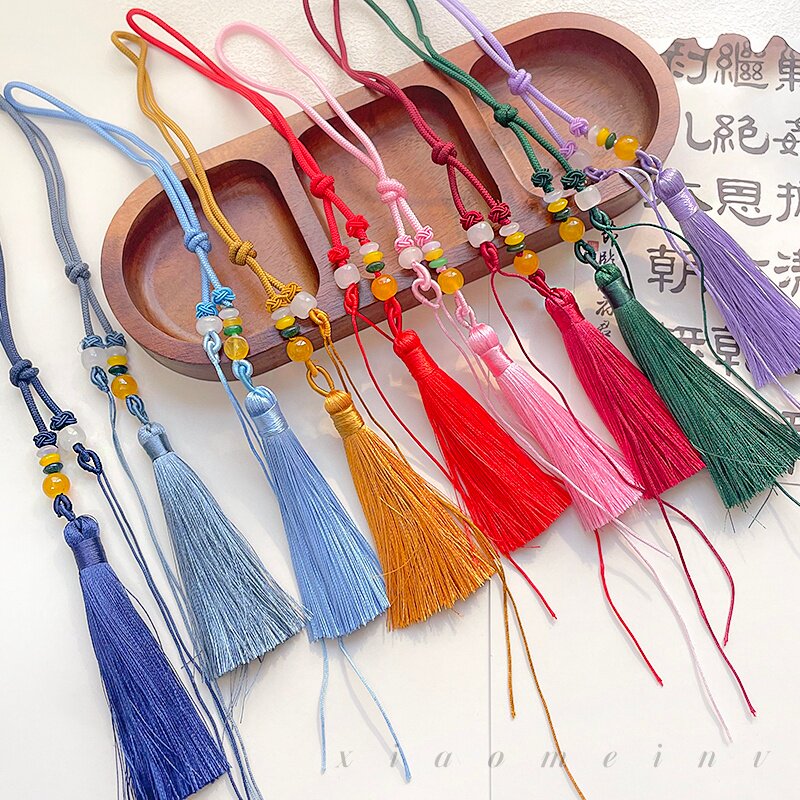 古风手工手作冰丝流苏国风手把件绳拉圈穗子diy扇子饰品配件文玩
