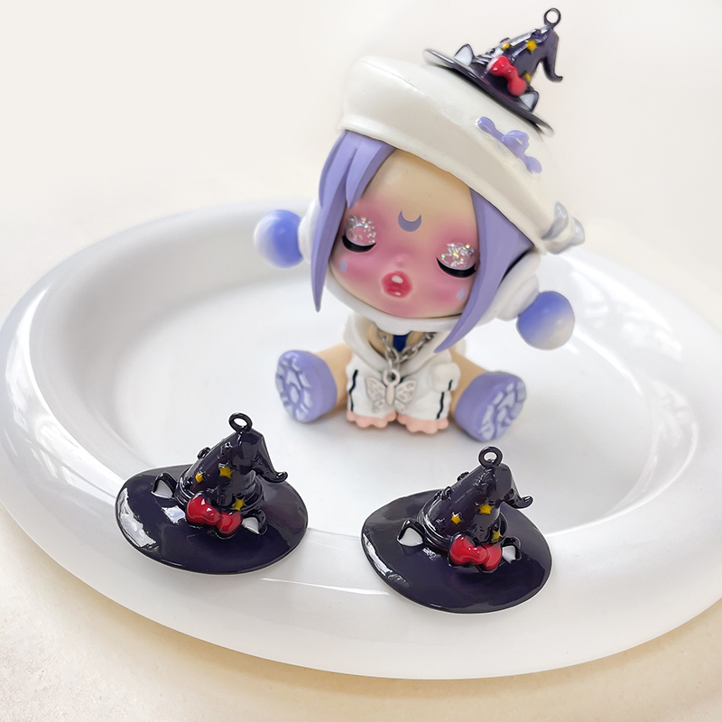 阿飘女巫帽真迹电镀饰品配件