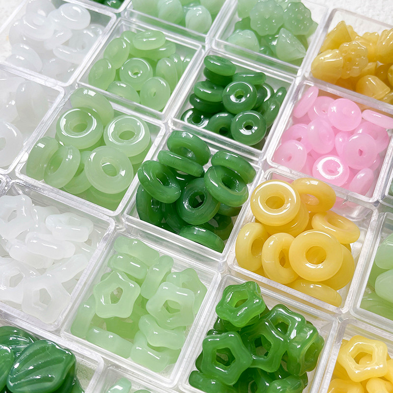 ins新中式复古风相思扣莲蓬莲子穿孔珠diy手链项链手串串珠材料