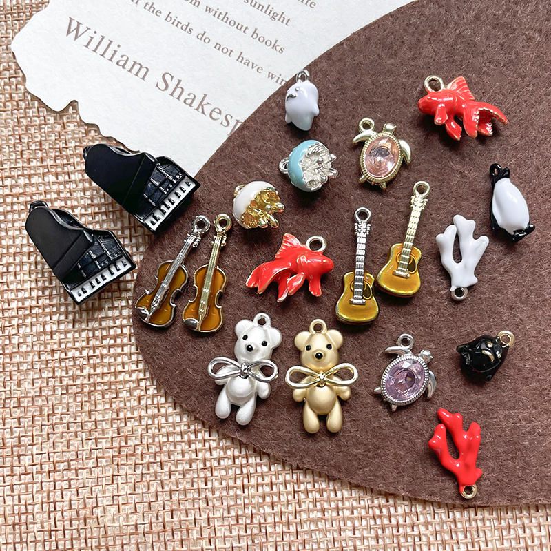合金海洋系列珊瑚企鹅DIY配件