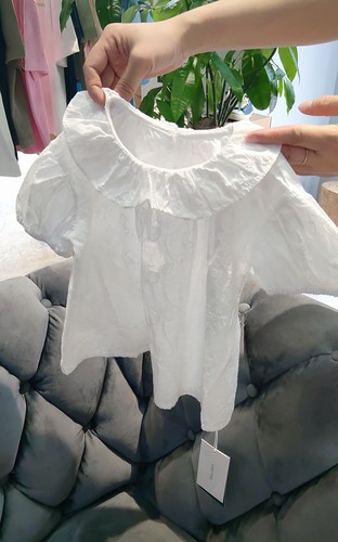 小童品牌VOOTOO童装实体店断码捡漏女童甜美风薄款短袖衬衣G83181