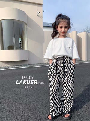 拉酷儿LAKUER品牌童装实体店断码捡漏超薄防蚊裤休闲长裤MC5720