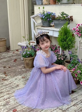 COCOCLOUD可可云紫色梦幻公主裙连衣裙童装实体店现货