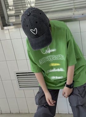 5M品牌童装实体店断码捡漏中性款宽松休闲短袖T恤X211011