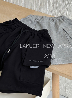 波拉LAKUER拉酷儿L91018夏款潮童中性休闲运动短裤童装实体店现货