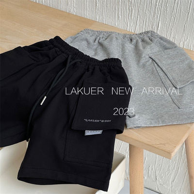 波拉LAKUER拉酷儿L91018夏款潮童中性休闲运动短裤童装实体店现货