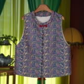 古蜀锦桑蚕丝新中式 五星出东方 张和才· 马夹国风 闲庭序