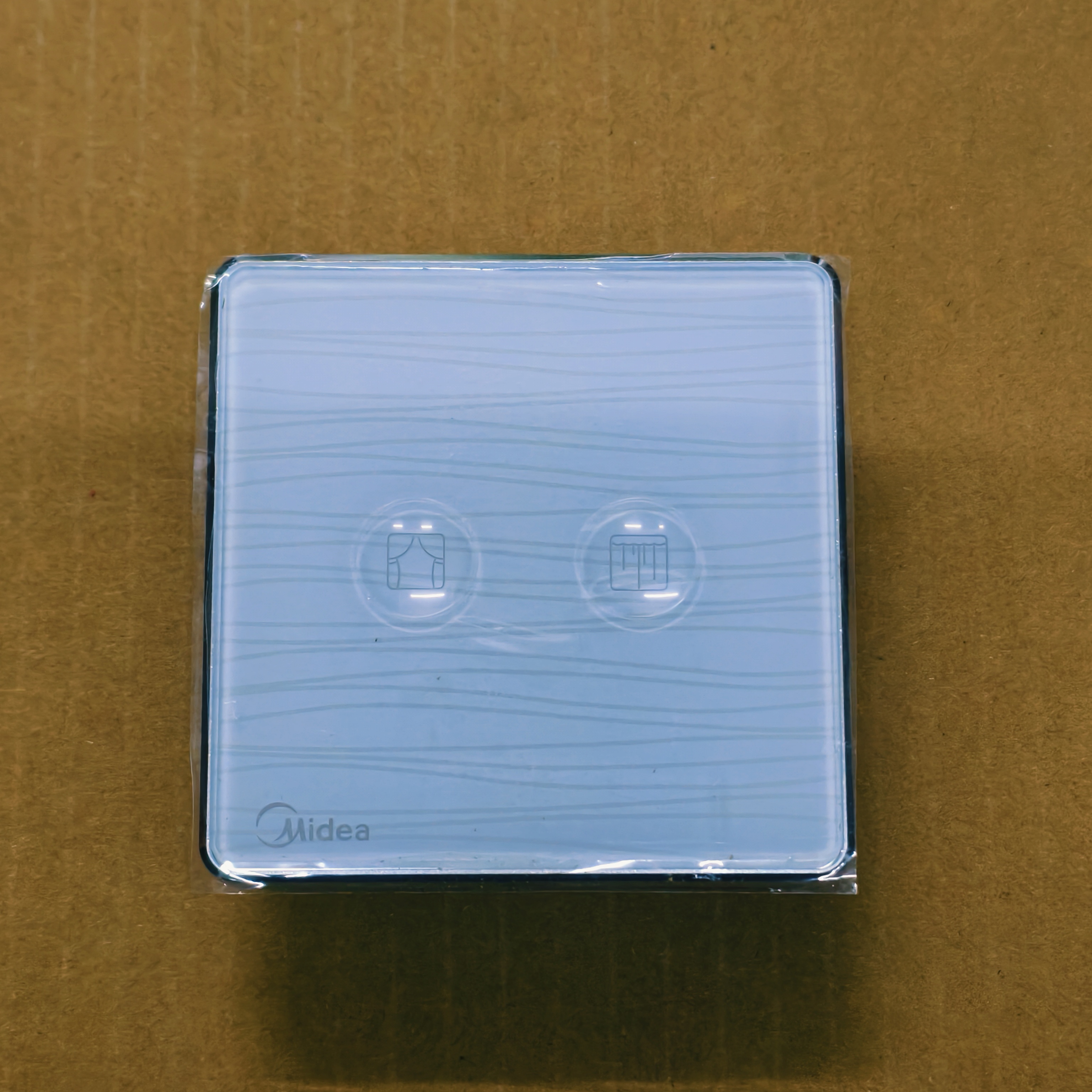 美的智能开关面板水波纹灯光开关MOCN-CA11一路窗帘开关零火线