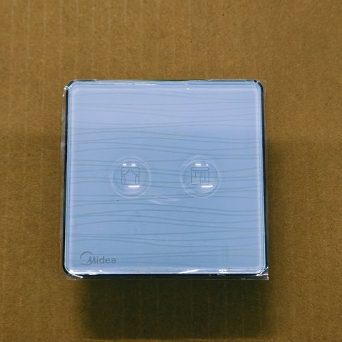 美的智能开关面板水波纹灯光开关MOCN-CA11一路窗帘开关零火线