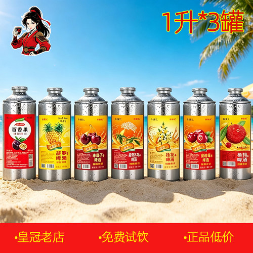 正品酿果1升*3罐桂花接骨木啤酒